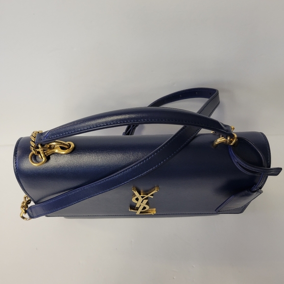 ❌SOLD❌SAINT LAURENT Blue Leather Medium Sunset Shoulder bag/Crossbody. - Picture 15 of 15